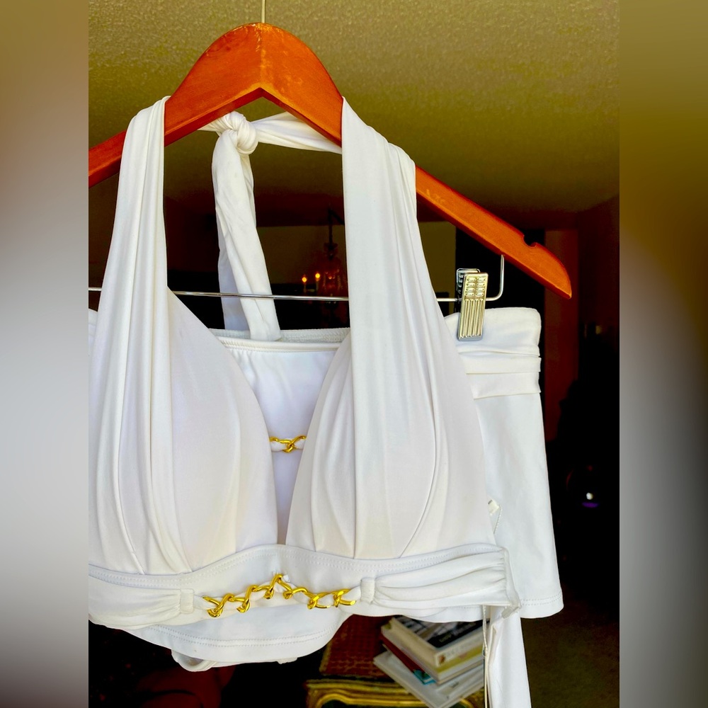 White Takini with Gold Details - NEW